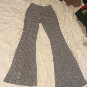 grey flare pants